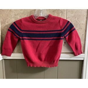Cherokee Red Sweater With Navy‎ Stripe Boys Size 18 Months